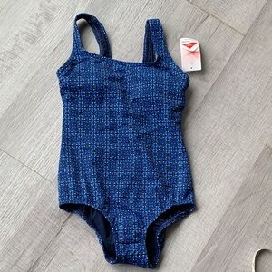 Lands' End Navy Women’s Swim One Piece, size 4P.